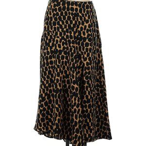 Who What Wear Black and Gold Midi Skirt Size 6